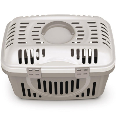 CAT CENTRE Rocket Pet Animal Cage Carrier - Beige with Cream Lid - 5