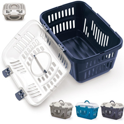 CAT CENTRE Rocket Pet Animal Cage Carrier - Beige with Cream Lid - 8