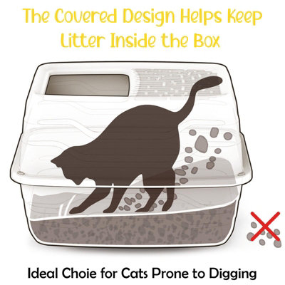 CAT CENTRE Salto Cat Litter Tray with Rim Beige - 5