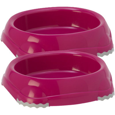 CAT CENTRE Smarty Pink Pet Bowls 0.2L (Set of 2)