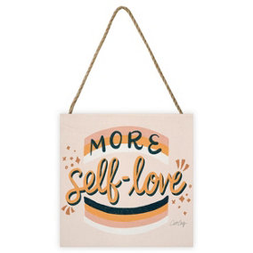Cat Coquillette More Self Love Wooden Plaque Light Pink/Orange/White (One Size)