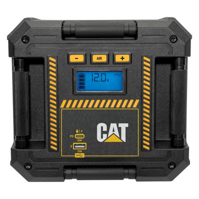 CAT Cube 1750A Digital Jump Starter with USB Power Bank, PSI Air  Compressor, SureFit Nozzle &