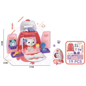 Cat Design Pet set Backpack Toys for Kids for Easy Cleaning and Storage