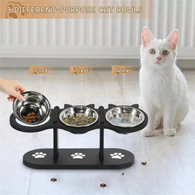 Cat Dog Food Feeding Stand Station Stainless