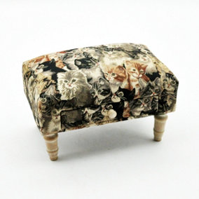 Cat Footstool with Drawer - L25 x W40 x H25 cm