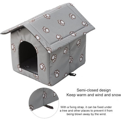 Outdoor Cat House Elevated, Weatherproof Outdoor Cat Tent