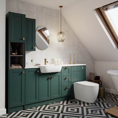 Shop Ashford green fitted furniture.
