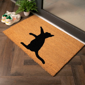 Cat Large Country Size Coir Doormat