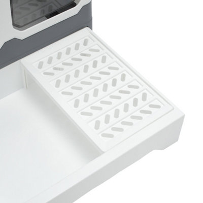 Cat Litter Box with Lid and Scoop Drawer Type Easy Cleaning NonSticky - 8