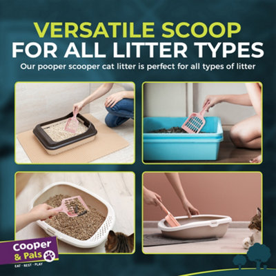 Pooper scooper for litter clearance box