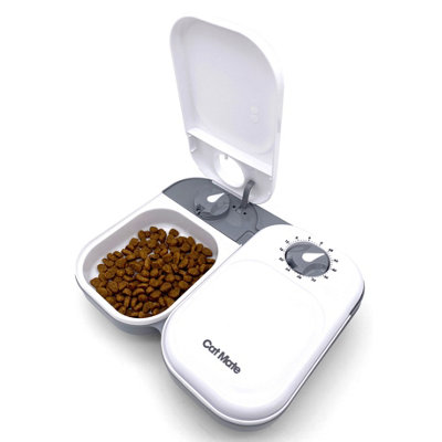 2 meal automatic pet feeder sales