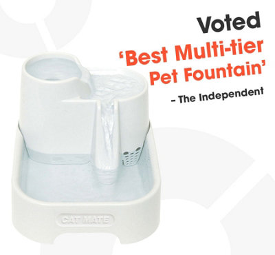 Cat Mate 3 level 2 Litre Pet Water Fountain - White - 335