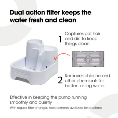 Cat Mate 3 level 2 Litre Pet Water Fountain - White - 335