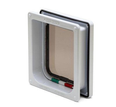 Cat Mate 4 Way Locking Cat Flap White 235W