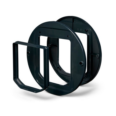 Cat Mate Cat Flap Adapter Kit for Walls and Glass Panels Dark Grey