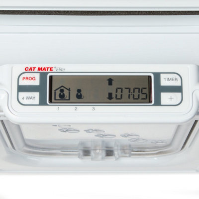 Cat Mate Elite Microchip Cat Flap with Timer Control - White (355W) - 6