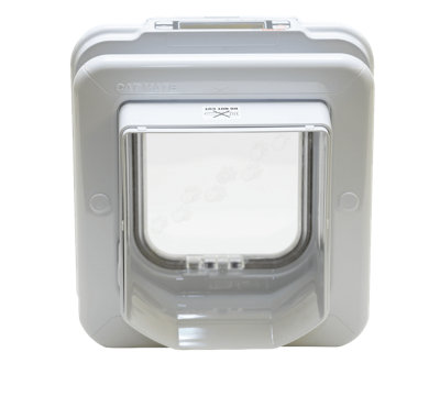 Cat Mate Elite Microchip Cat Flap with Timer Control White 355W