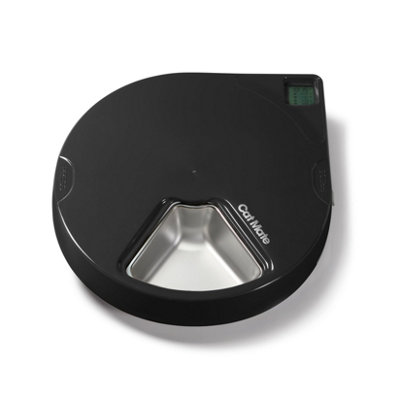 Cat Mate Five Meal Automatic Pet Feeder with Digital Timer and Stainless Steel Bowl Inserts (C500) Anthracite