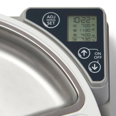 Cat Mate Five Meal Automatic Pet Feeder with Digital Timer and Stainless Steel Bowl Inserts (C500) Anthracite - 6