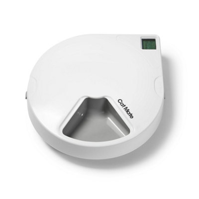 Cat Mate Five-meal Automatic Pet Feeder with Digital Timer White