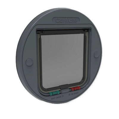 Cat Mate Glass Fitting Cat Flap Grey