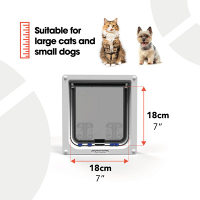 Cat Mate Large Lockable Cat Flap White 221W DIY at B Q