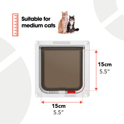 Cat Mate Lockable Cat Flap White 304W