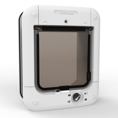 Cat Mate Microchip Cat Flap with 4-Way-Lock - White - 360W - 7