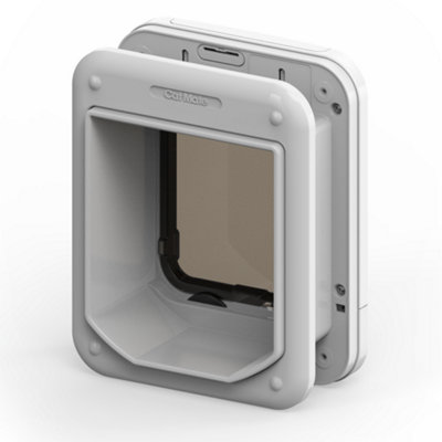 Cat Mate Microchip Cat Flap with 4 Way Lock White 360W