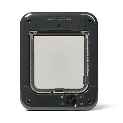 Cat Mate Microchip Cat Flap with 4-Way Manual Lock Grey (360G)