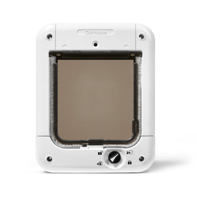 Cat Mate Microchip Cat Flap with 4-Way Manual Lock White (360W)