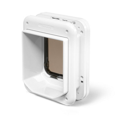 Cat Mate Microchip Cat Flap with 4-Way Manual Lock White (360W)