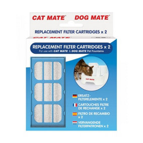 Cat Mate Replacement Filter Cartridges for Use with Cat and Dog Mate Pet Fountains Pack of 2