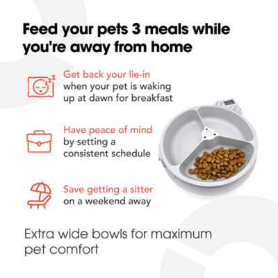 Three-meal Automatic Pet Feeder with Digital Timer (C300)