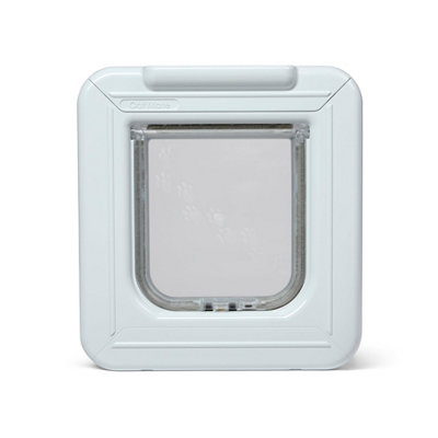 Cat Mate White Elite I.D. Disc Cat Flap with Timer Control (305W) DIY at B&Q