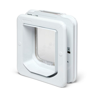 Cat Mate White Elite I.D. Disc Cat Flap with Timer Control (305W)