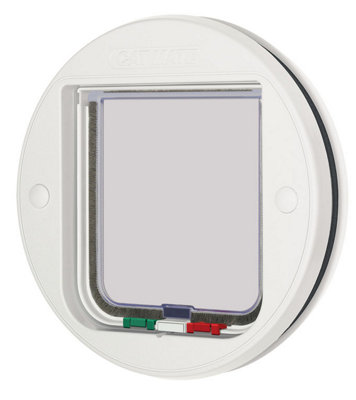 Cat Mate White Glass Fitting Cat Flap 210W