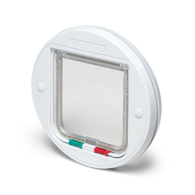 Cat Mate White Glass Fitting Cat Flap (210W)