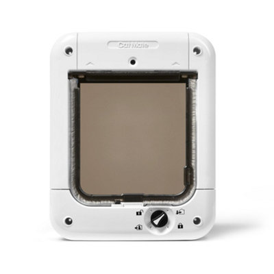 Cat Mate White Microchip Cat Flap (360W) DIY at B&Q