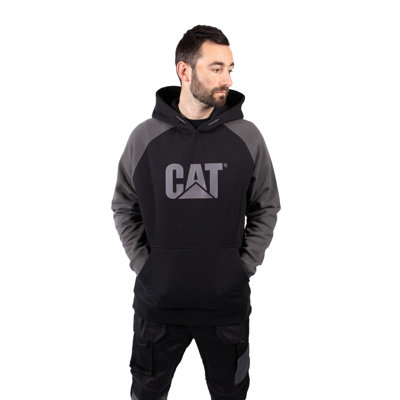 CAT Mens Raglan Hooded Sweatshirt