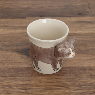 Cat Mugs Set Coffee & Tea Cup Pack of 4 by Laeto House & Home - INCLUDING FREE DELIVERY