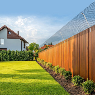 Cat Proof Fence Kit Anti-Climb Garden Barrier with Mesh and Brackets ...