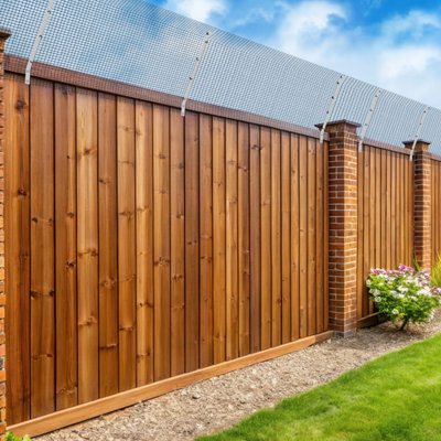 Cat Proof Fence Kit Anti-Climb Garden Barrier with Mesh and Brackets ...