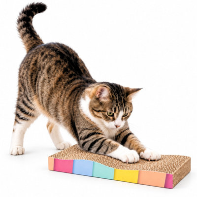 Cat Scratching Board 43cm, Pack 3 - Cat Scratcher for Indoor Cats ...
