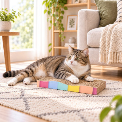 Cat Scratching Board 43cm, Pack 3 - Cat Scratcher for Indoor Cats ...
