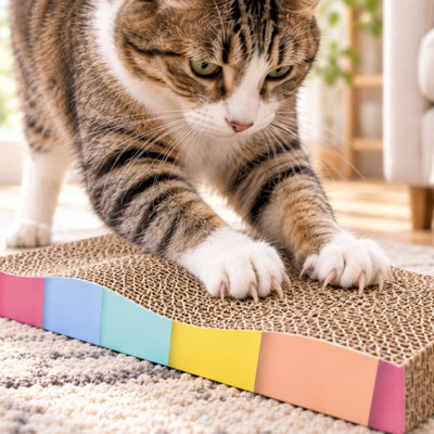 Cat Scratching Board 43cm, Pack 3 - Cat Scratcher for Indoor Cats ...