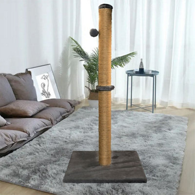 Cat Scratching Post 74cm Tall Large Natural Sisal Pole Heavy Duty Base UK