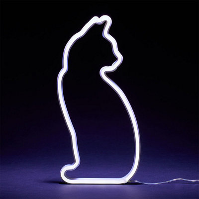 Cat Shaped Neon-Style LED Table Light