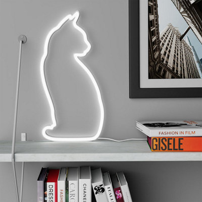 Cat Shaped Neon-Style LED Table Light - 3