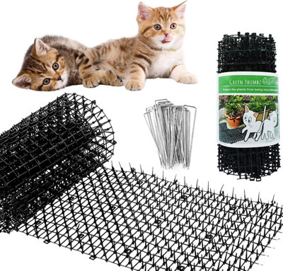 Cat Spikes and Cat Scat Mat for Cat Deterrent and Anti Cat Mat (2M x 30cm  Roll)
